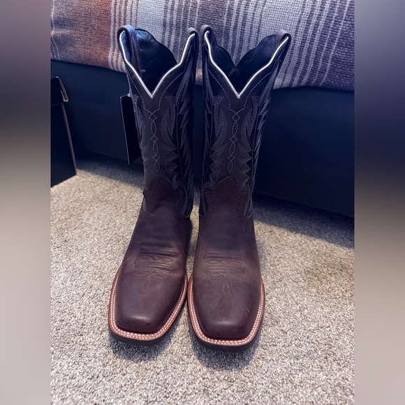J.B. Dillon Dark Brown Cowboy Boots - Picture 2 of 5